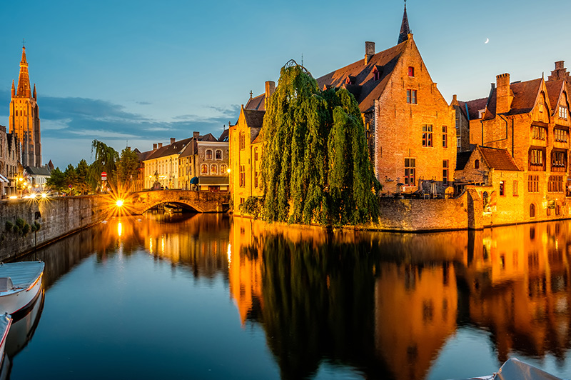 Rozenhoedkaai (Quay of the Rosary) in Bruges