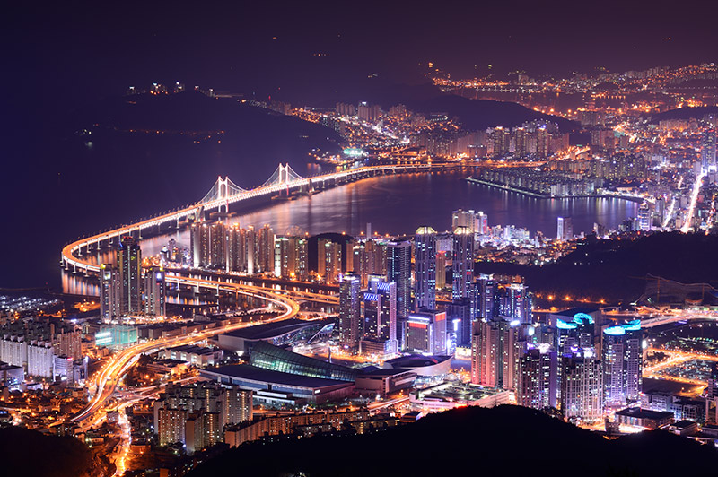 Busan skyline in South Korea