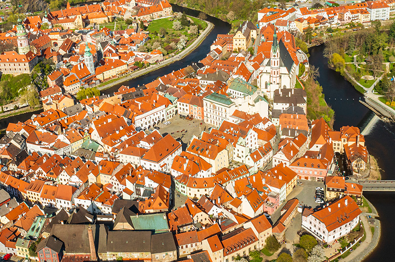 Český Krumlov in the Czech Republic