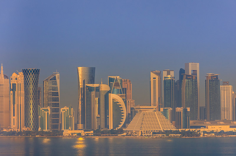 Doha skyline in Qatar