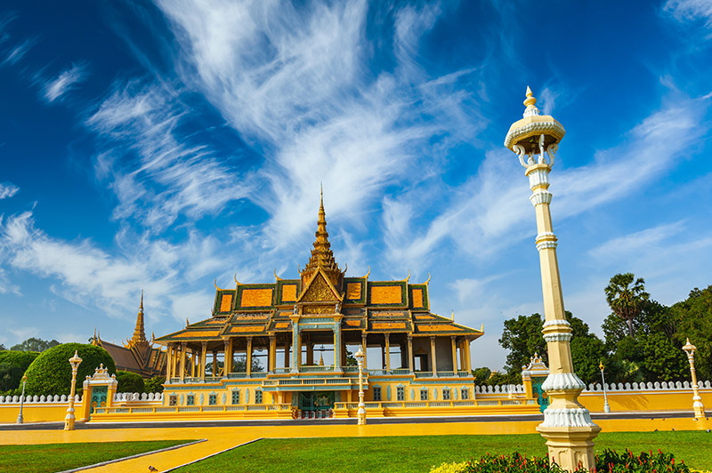 Royal Palace complex in Phnom Penh, Cambodia