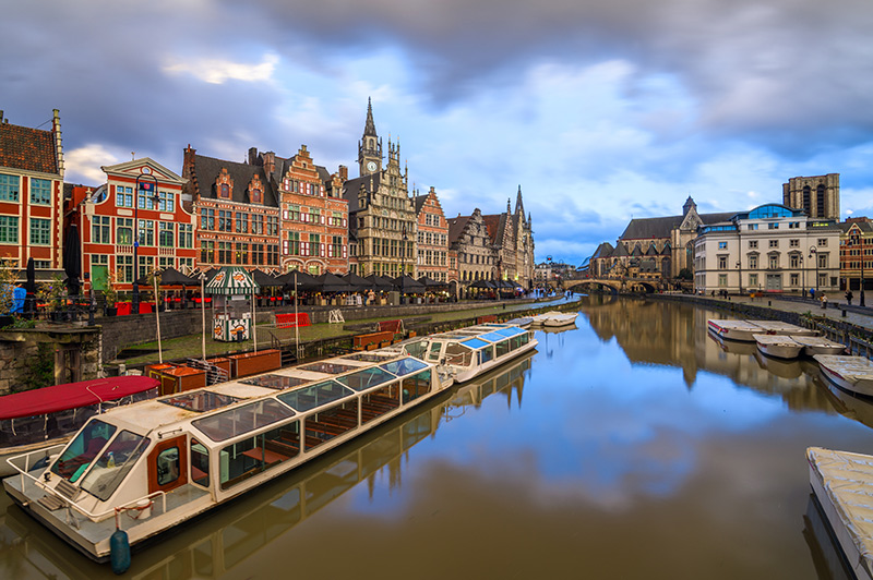 Historic city center of Ghent, Belgium