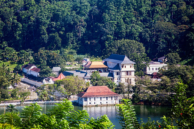 Temple of the Sacred Tooth Relic in Kandy, Sri Lanka