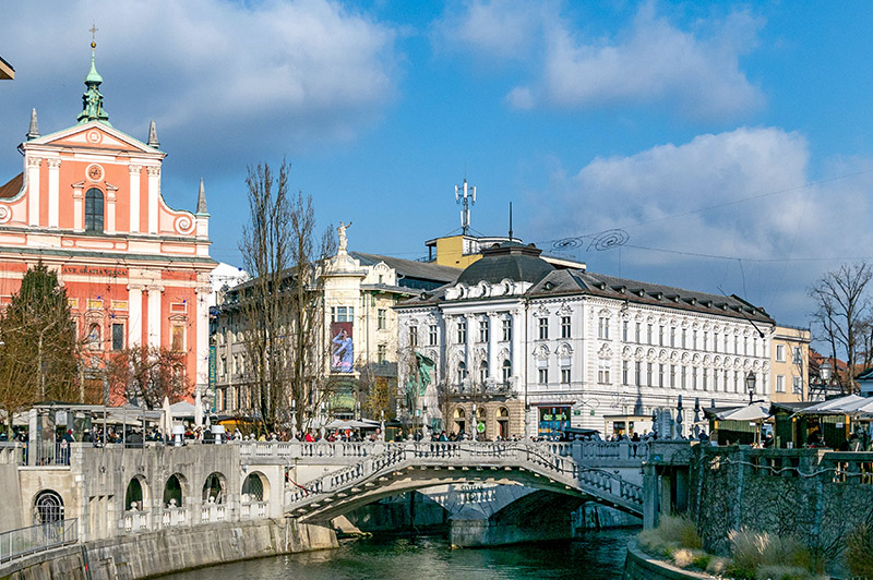 Scenic spot in Ljubljana, Slovenia
