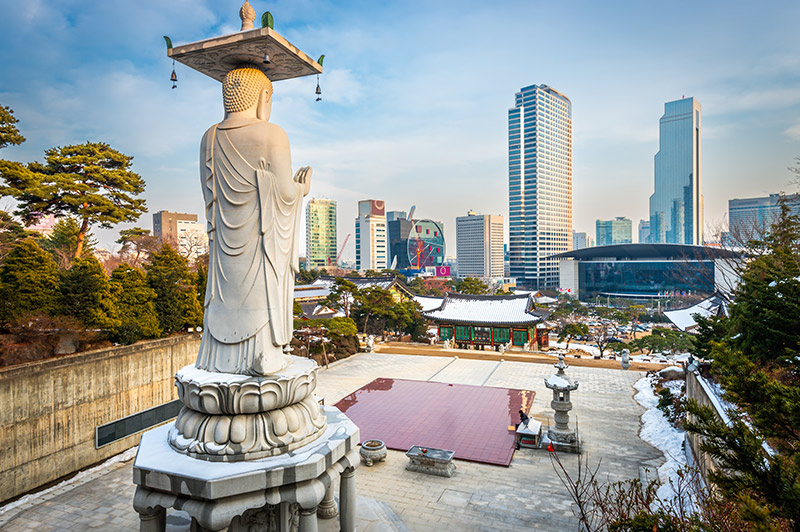 Bongeunsa Temple in Seoul, South Korea